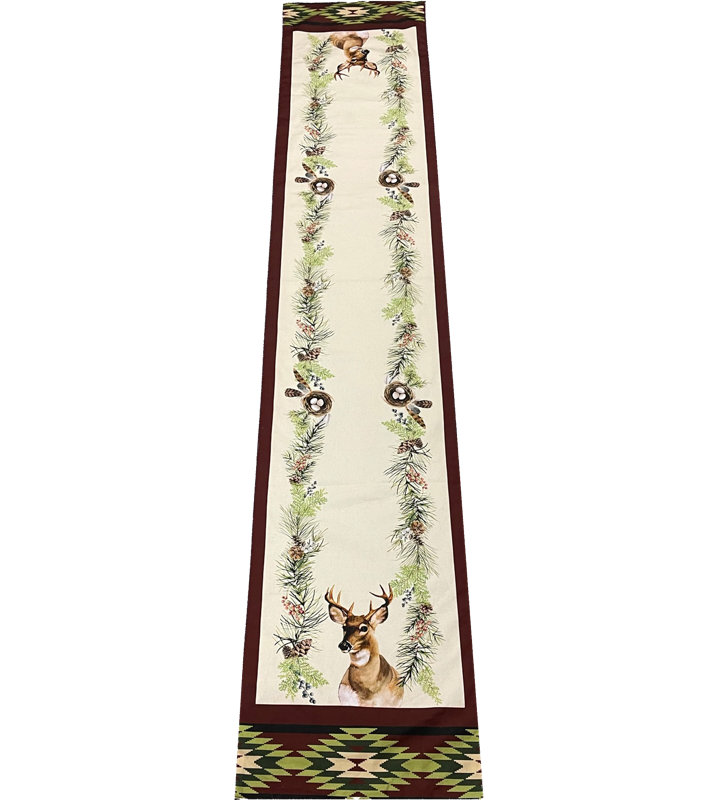 Evansville Rectangular Floral Patriotic Cotton Table Runner