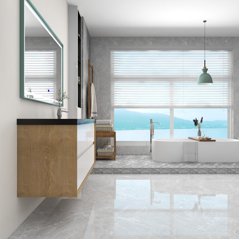 Ensemble de meuble-lavabo simple 60 po Smajo, Blanc brillant