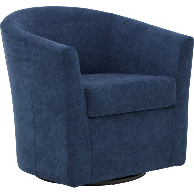 Fauteuil demi-tonneau pivotant 31 po Hansell, Indigo Chloe