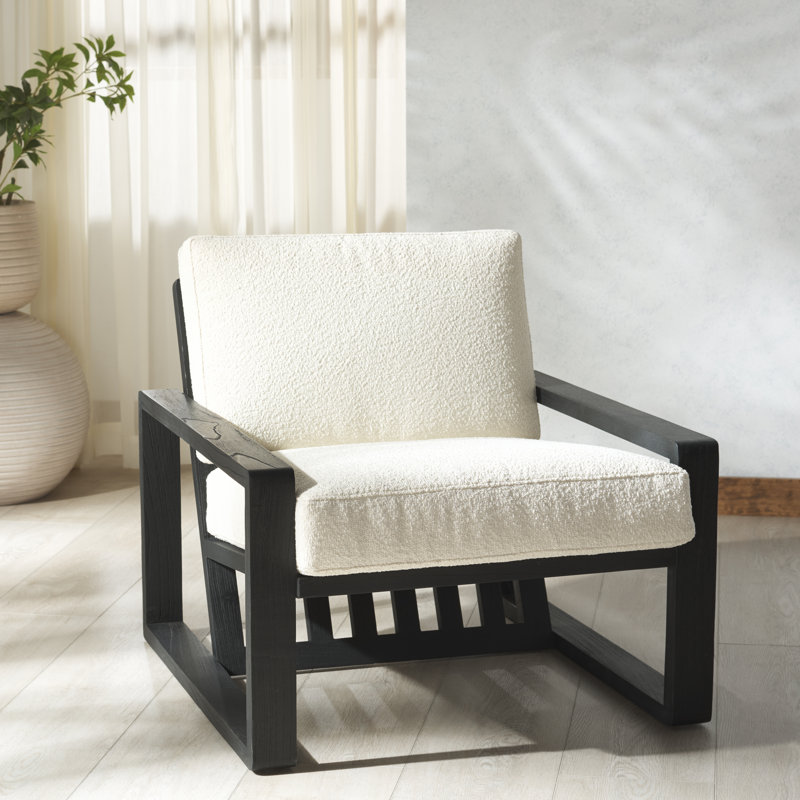 Chaise d'appoint Rahmel Boucle, Noir