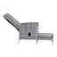 Ensemble de chaises inclinables d'extérieur 5 pièces Elle Decor Vallauris, gris