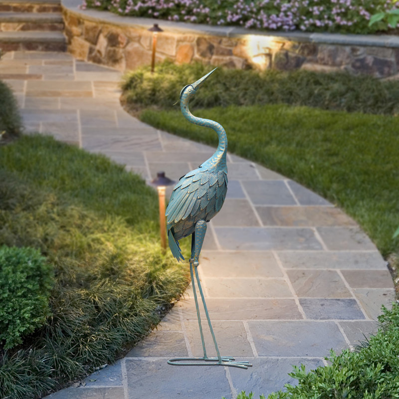 Statue de jardin Paidyn Crane, Bleu