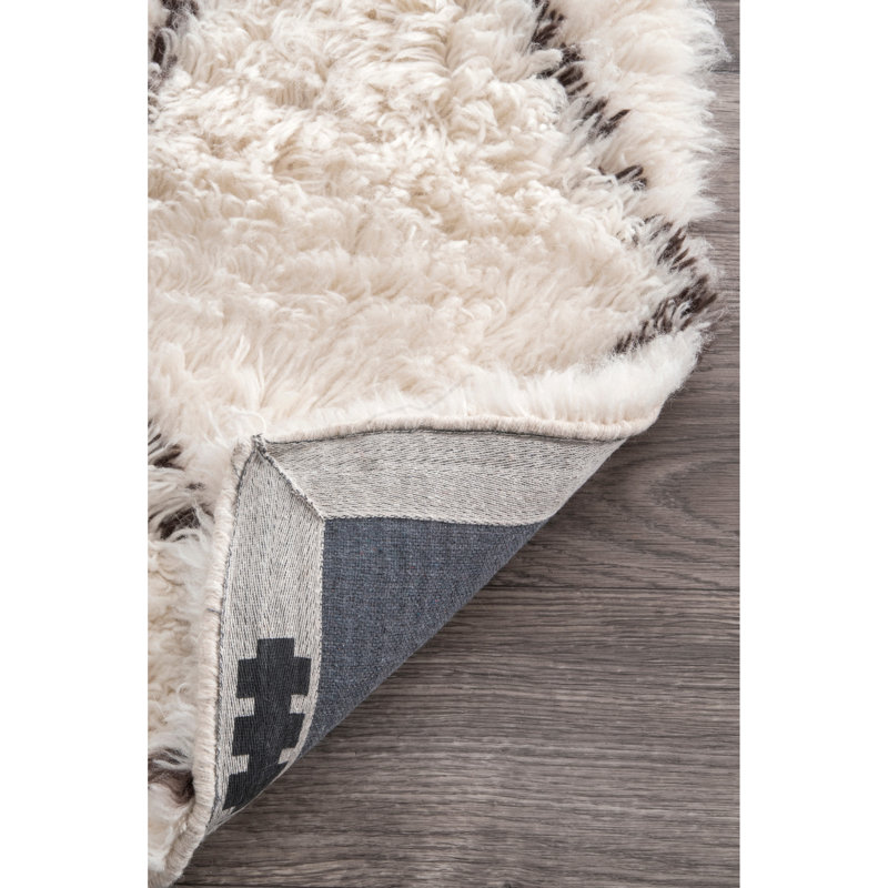 Marrakech Hand Made Ivory Area Rug, Rectangle 3' x 5'