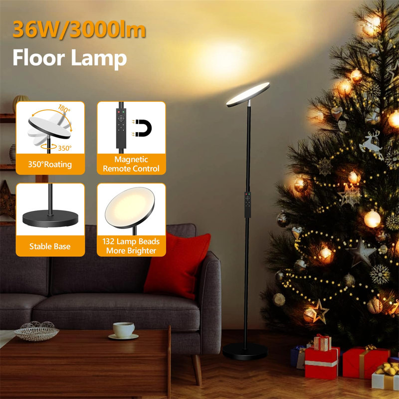 175cm Matte LED Torchiere Floor Lamp