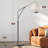76'' Arched Floor Lamp with Remote Control and Bulb Included