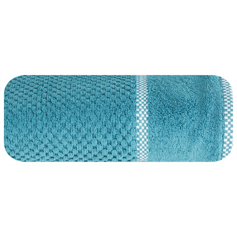Liebhilde Midweight Jacquard Bath Towel, Turquoise
