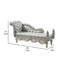 Banc méridienne Dove, similicuir beige, bois fini champagne 82 po