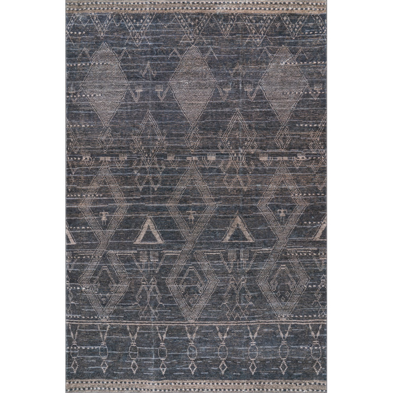  Avielle Abstract Handmade Wool Area Rug, Rectangle 3' x 5'