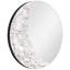 Miroir mural rond "Lunar Serenity" de 20 po avec embellissement de croissant de lune texturé en 3D