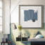 «Blue Felt IV», reproduction encadrée de qualité supérieure - prête à être accrochée-728648275-728648280-728687796