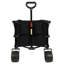 Chariot utilitaire pliable robuste d'une capacité de 360 lb - Roues tout-terrain silencieuses, poignée réglable et porte-gobelets pour le camping, le jardinage, le pique-nique, le sport et le magasinage, noir