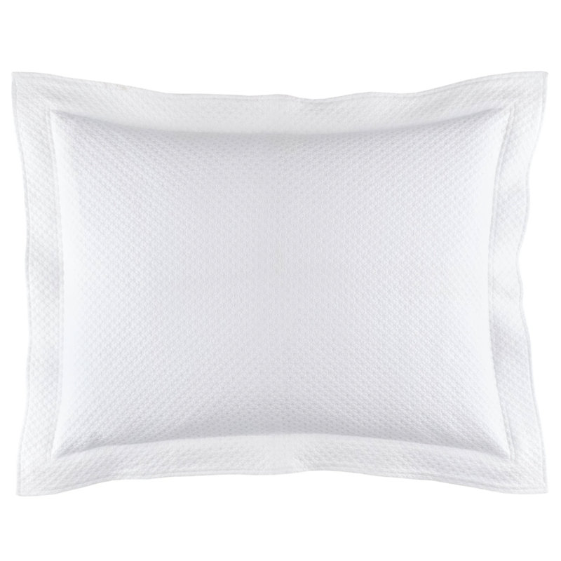 Petite Trellis Matelasse Sham, White, Standard