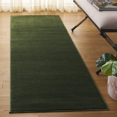Revive Solid Color Area Rug In Green