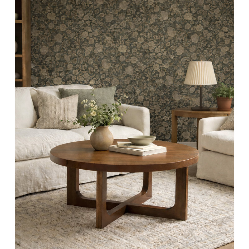 Handmade Solid Wood Round Coffee Table