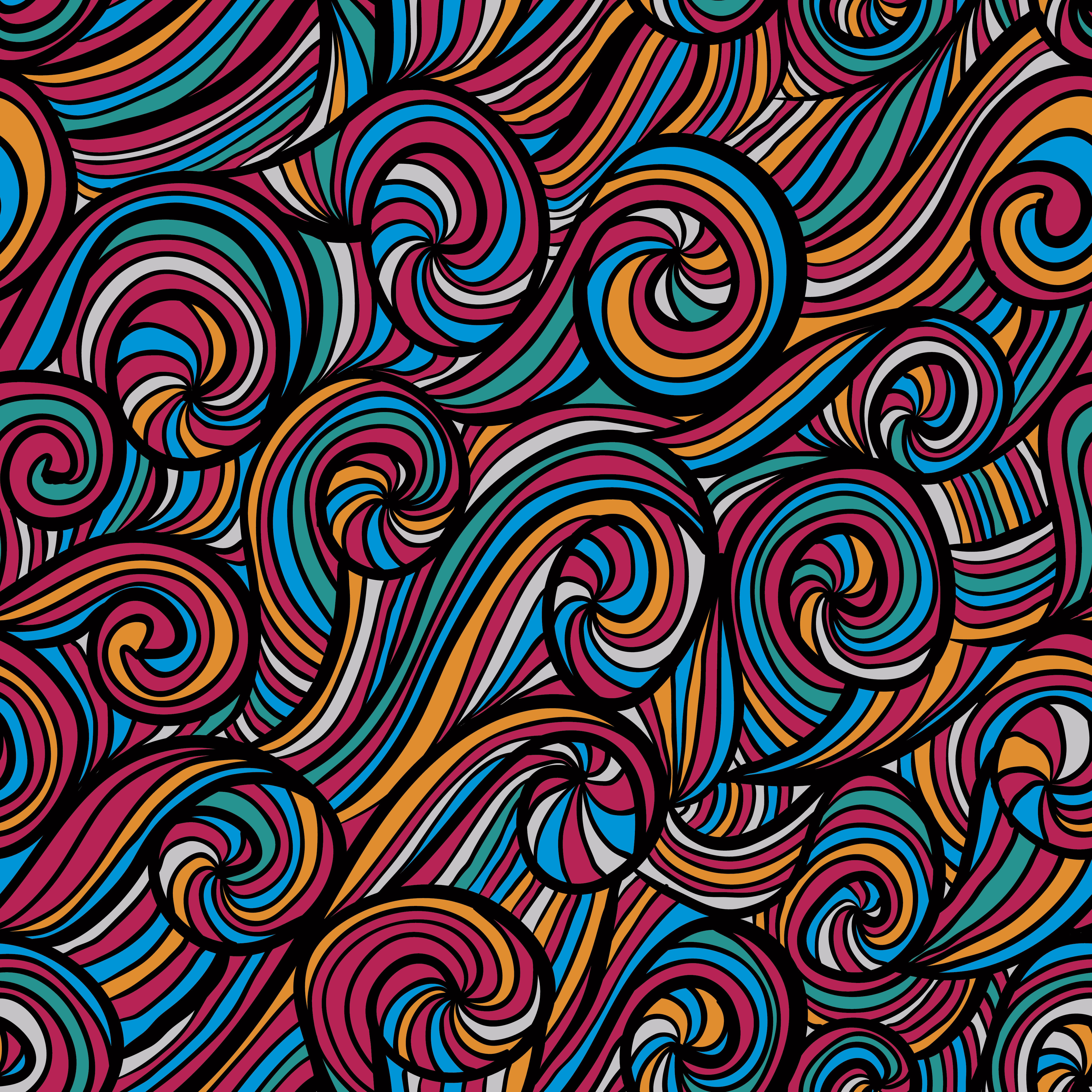 Patterns Colorfuk Ivy Bronx Funky Colorful Seamless Pattern. | Wayfair.co.uk