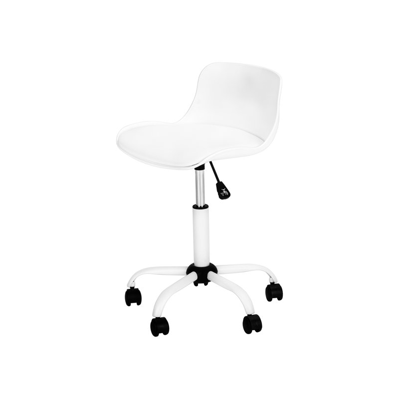 Modern Juvenile Office Computer Desk Chair - Ergonomic Back Support, Adjustable Height, Swivel Feature Height ' Ergonomic, White Metal Base, 360-Degree