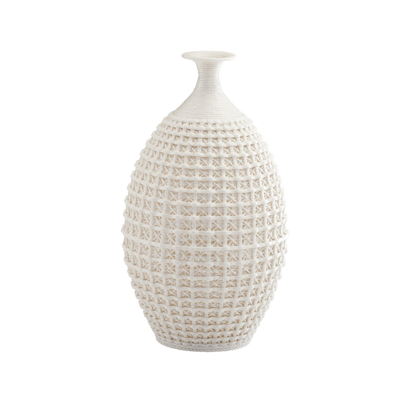 Diana Ceramic / Porcelain Table Vase, 14" H x 8" W x 8" D