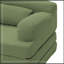 Canapé pliable à deux places en velours côtelé avec coussin moelleux-1697889398