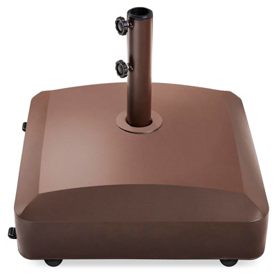 123lb Capacity Fillable Mobile Umbrella Base Heavy Duty Market Stand