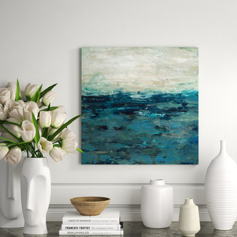 View Of Ocean II Print by Sara Brown, Glass Coat, 30" H x 30" W x 1.5" D