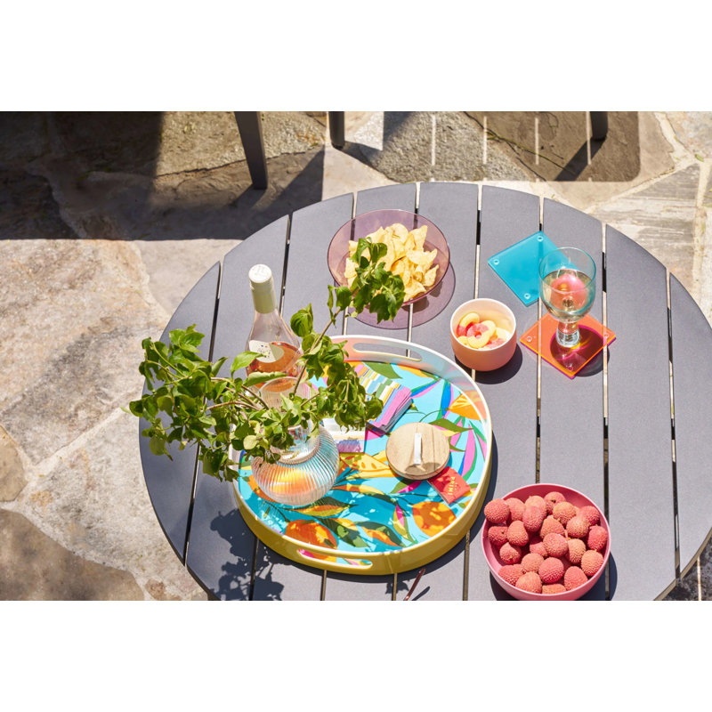 Aluminum Outdoor Coffee Table; Round