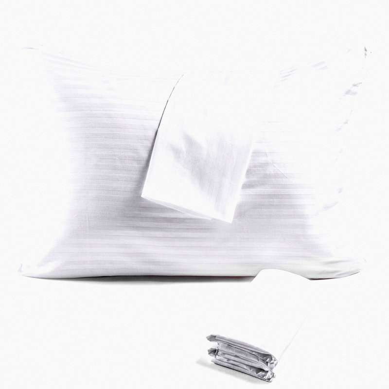 Luxury Sateen Cotton Pillow Guard - 4 Pack Standard Size Zippered Protectors - Soft & Breathable Bed Pillow Covers - Quiet Comfort for Sweet Dreams