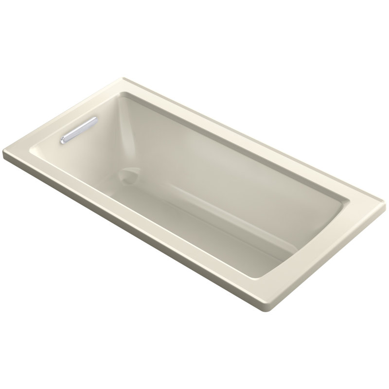 Archer 60" x 30" Drop-in Soaking Bathtub, Almond