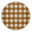 Machine Washable Checkered Brown Area Rug