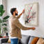 Moonlit Cherry Blossom Japandi - Wrapped Canvas-564498200-564498203