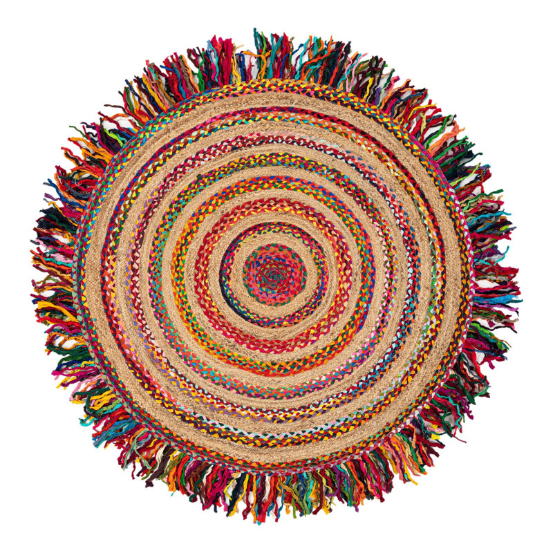 Ruffles Commodore Rug, Round 6'1"