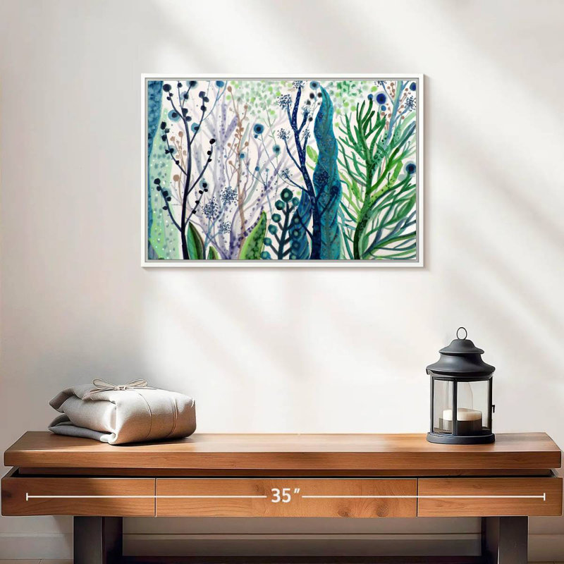 Algae, Floating Frame White, 19" X 13"