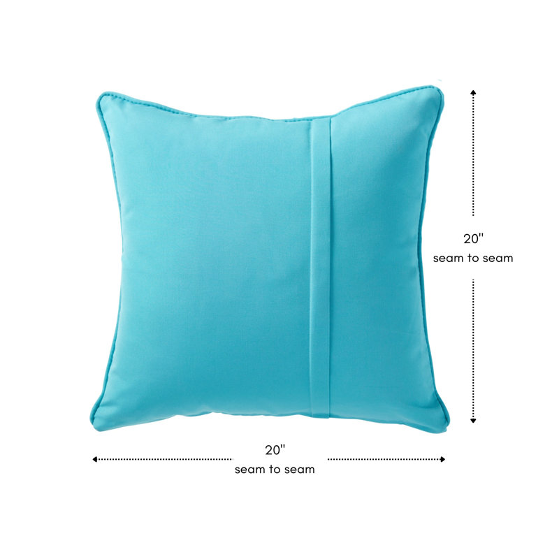 Sunbrella Throw Pillow, Canvas Aruba