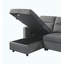 Canapé-lit modulaire réversible moderne en velours gris clair de l 81,5 po avec méridienne de rangement et poche latérale-1788447162-1788447046