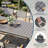  8-Person All-Aluminum Patio Dining Set with Extandable Rectangular Table