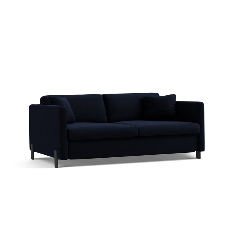 Bilek Velvet Sofa Bed, Royal Blue, 4