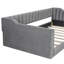 Lit de repos simple simple TG et pochette de rangement latérale, gris-473641360