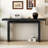 U_STYLE Modern Ash Veneer Console Table - Sleek Black MDF Entryway Table With Unique Tabletop Design, Space-Saving Hallway Or Living Room Accent Piece