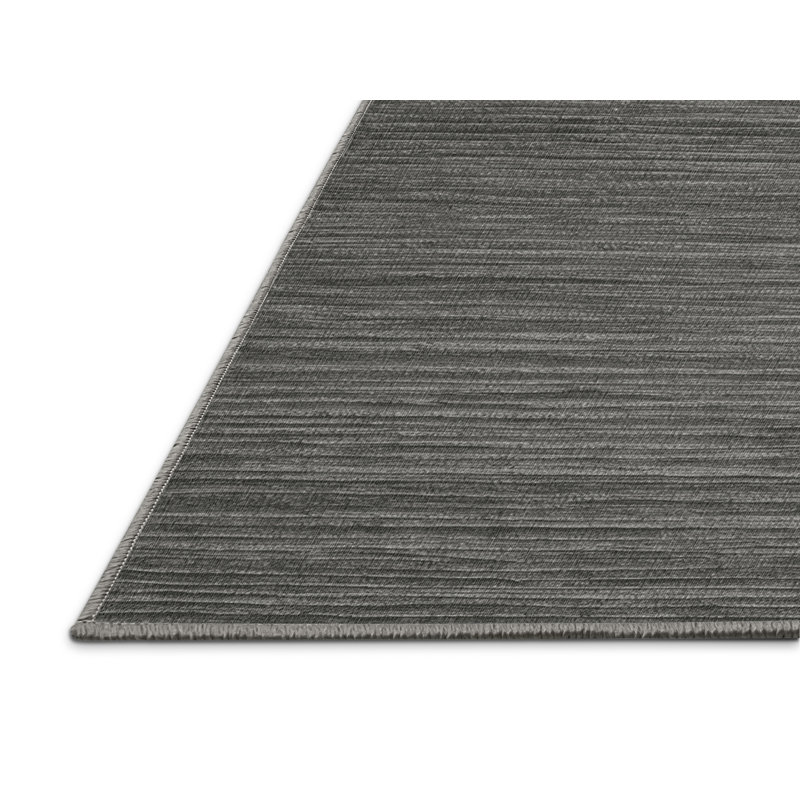 Machine Washable Solid Gray Area Rug, Runner 2' x 5'
