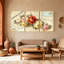 Ensemble de 3 reproductions d'art sur toile roses-846941678