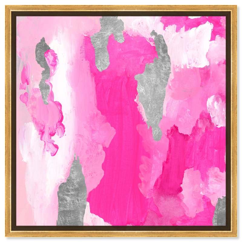 Ciel - impression d'art graphique, Toile encadrée d'or, H 40 po x l 40 po x P 2 po