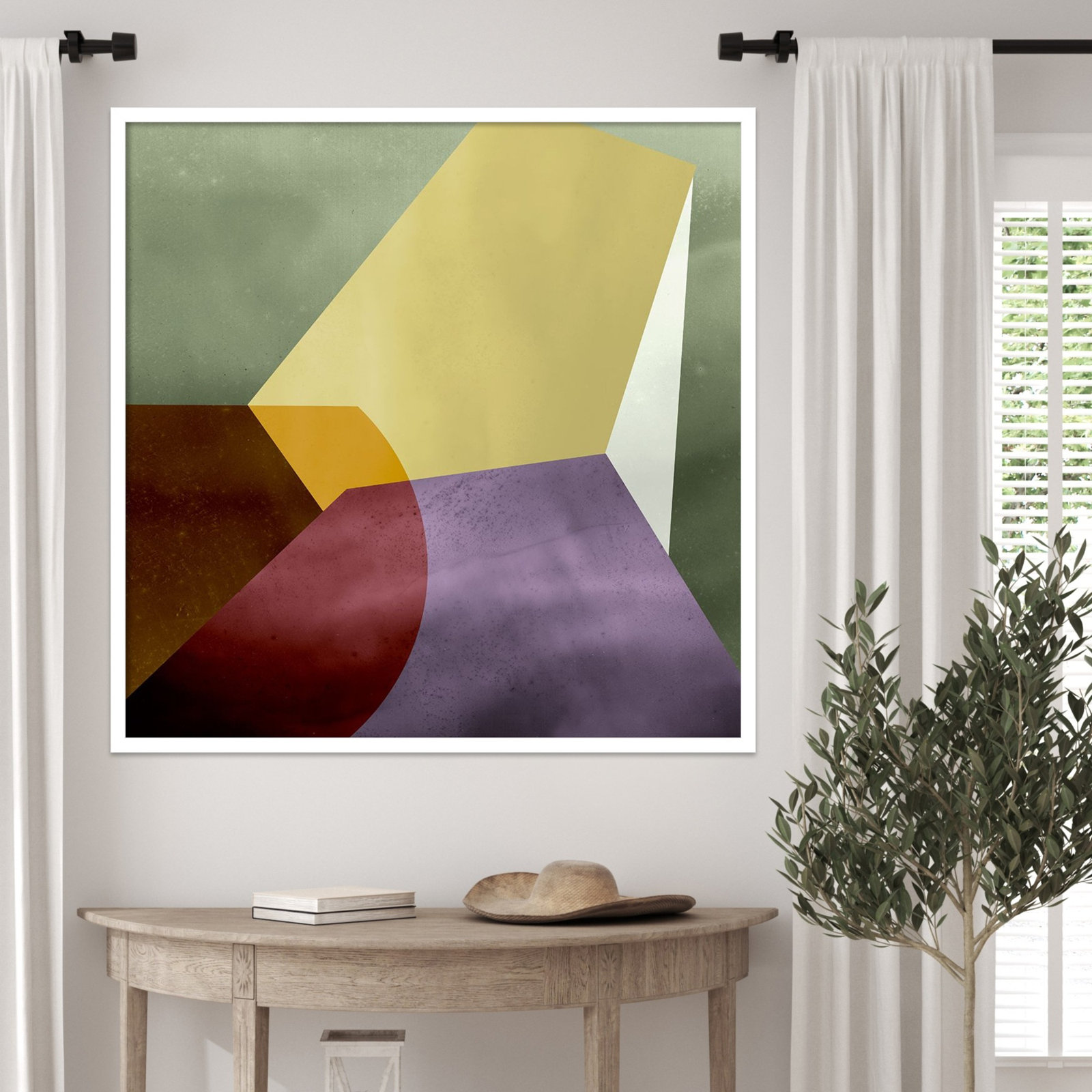 Flagler "Essentially Minimal VI" Print, 33" H x 33" W, White