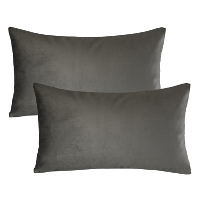 12" * 20" Velvet Lumbar Pillow Set, Soft Decorative Throw Pillow