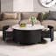 Table basse ronde avec rangement-157319930