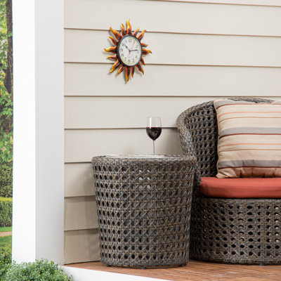 Metal Outdoor Sun Shaped Wall Clock
