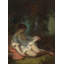 «People Reading in Park Landscape» par Louis Antoine Estachon - Art mural sur toile tendue avec châssis-205403052