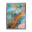 Turquoise luxueux et écoulement de marbre doré - peinture-2128054008-2128054010