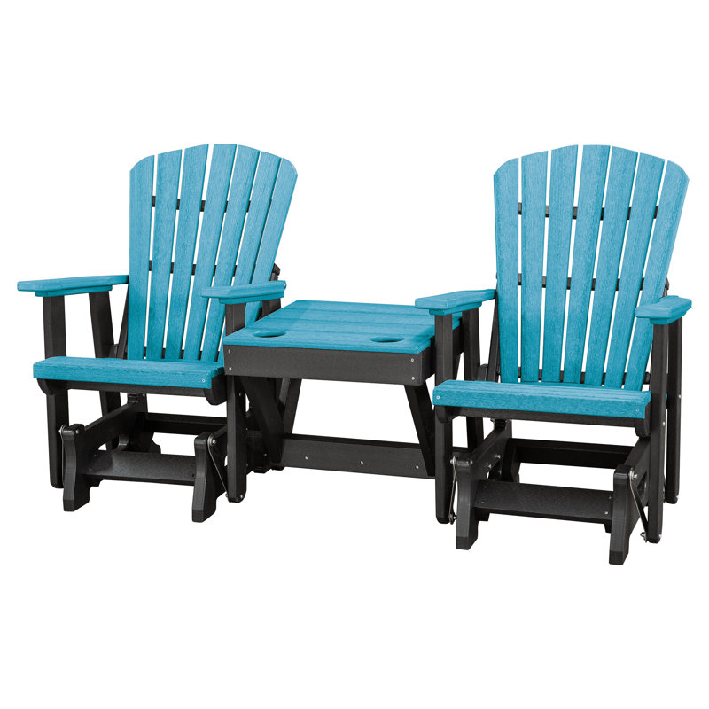 Gina Outdoor Glider, Aruba/Black