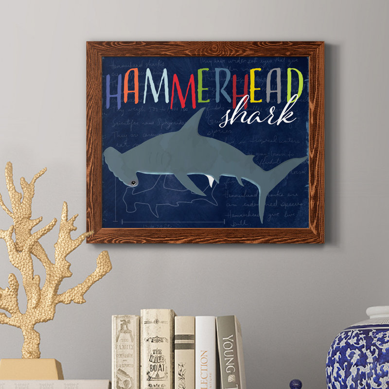 " Hammerhead Shark " Painting Print, Maple, 20" H x 17" W x 1.5" D