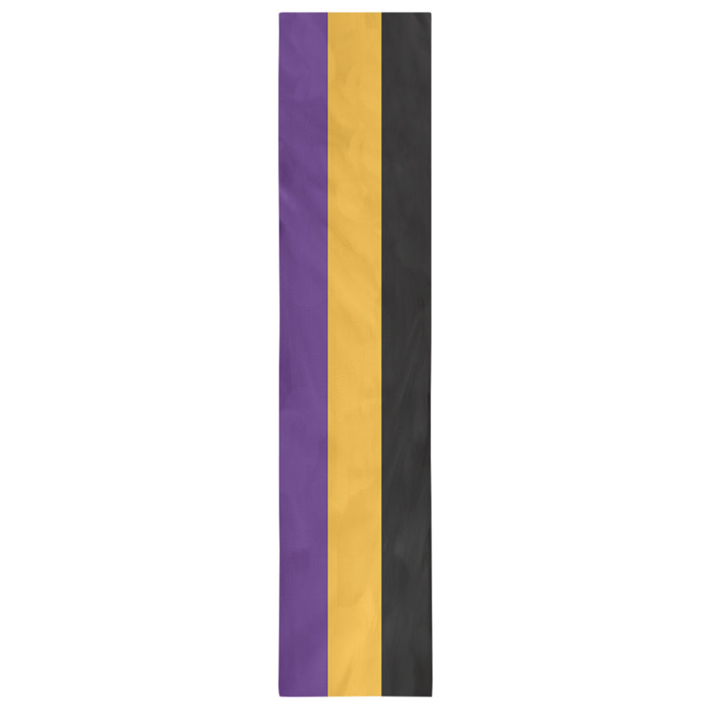 Los Angeles LA Basketball Table Runner, 90" L x 16" W, Purple/Gold/Black, Cotton Twill