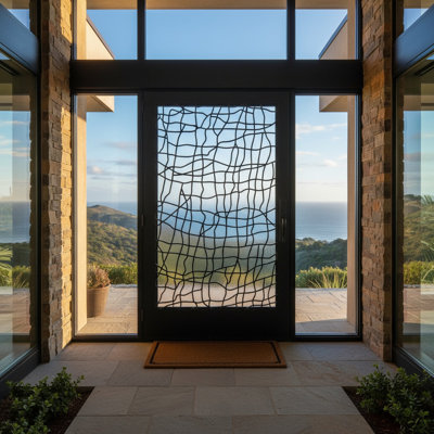 Element Iron Pivot Front Entry Door